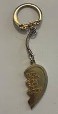 Half Heart Goldtone Charm Keyring