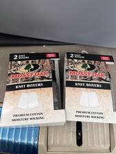 Men  s Small Mossyoak Boxers 2 pairs orange and camo