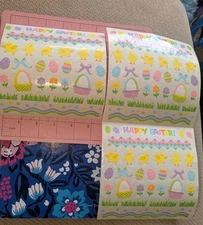 Vintage Mrs. Grossmans Stickers Happy Easter lot of 3 Large Sheets READ
