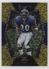 2021 Panini Select Premier Level Gold Disco Prizm /10 Ed Reed #140 HOF 0c3