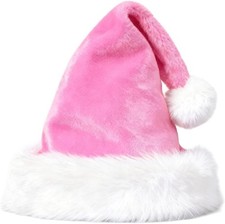 Velvet Christmas Hat,Kids Santa Hat Xmas Hat Comfort Thicken Fur Holiday Hat