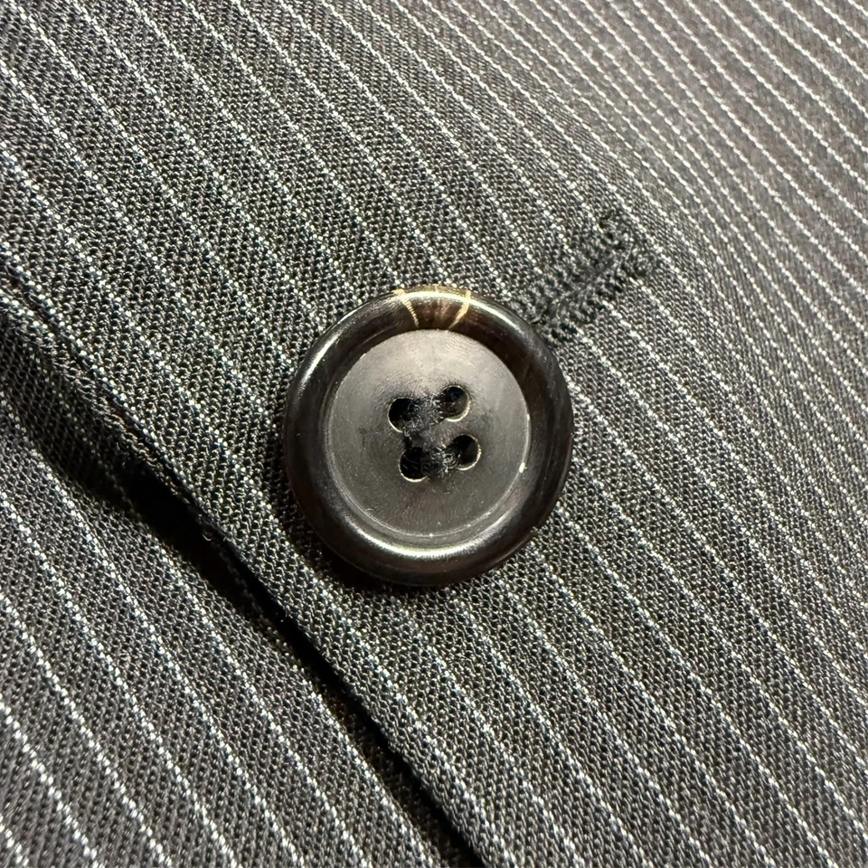 Hugo Boss Suit Striped 2pc Bowie/Star Grey Wool Super 100's 38R 30x31 - Image 4 of 4