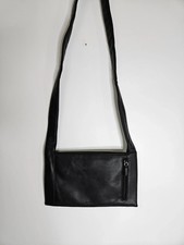 Nine West Leather Shoulder Bag Black Women OS Minimalist Quiet Luxury Purse Tote