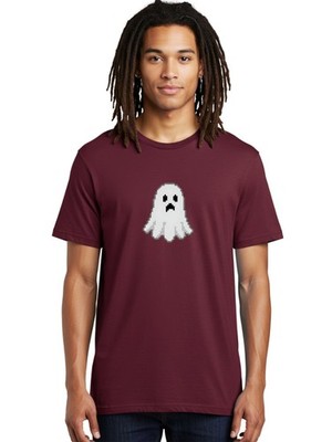 Pixel-Ghost Mens Graphic Tee, 100% Cotton, Casual Summer Wear