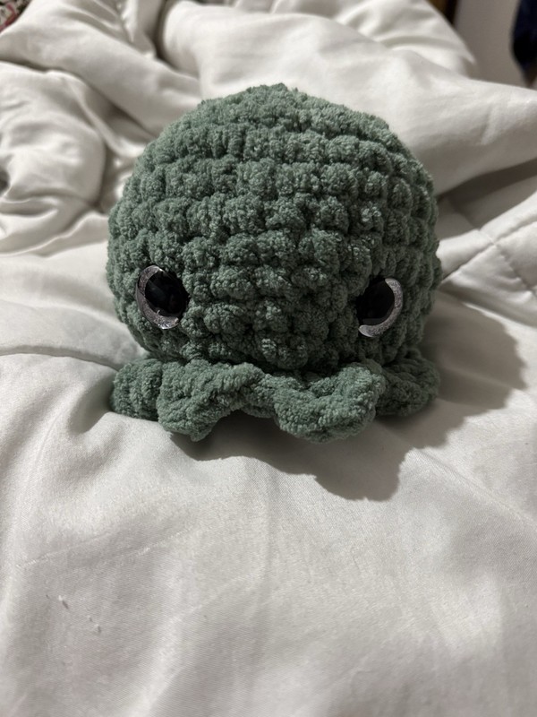 Handmade Octopus Plush Stuffed Toy Crochet Amigurumi -dark Green-