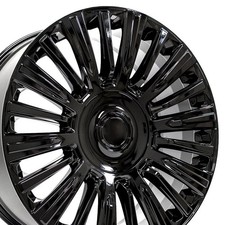 22x9 Black 4876 Wheels Set 4 Fits Cadillac Escalade Gmc Yukon Sierra 22x9 Black 4876 Wheels Set 4 Fits Cadillac Escalade Gmc Yukon Sierra