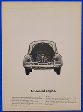 1963 Volkswagen Beetle Bug Air Cooled Engine Rear View Mechanic Clever Print Ad