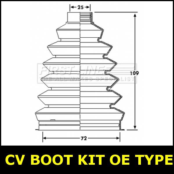 CV Boot Kit OE Type Front Outer Fits RENAULT CLIO II 1.2 1.4 1.6 1.9 BB CB 17C1