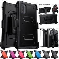 For Samsung Galaxy Note 10 / 10 Rubber Shockproof Case Cover / Rotating Holster