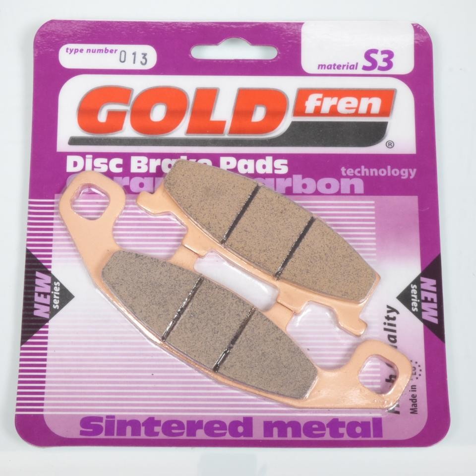 Plaquette de frein Gold Fren pour moto Kawasaki ZR 750 Zephyr 1991-1995 arrière en métal fritté