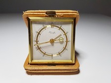 Sveglia da viaggio vintage Kienzle anni '30 D.R.P brevetto impero tedesco orologio sveglia