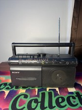 Sony CFM-30TW AM/FM Radio Cassette Recorder Corded / Battery Tested / Thumbs UP 