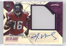 2015 Certified Freshman Fabric Mirror Purple 9/10 Justin Hardy #207 Auto 1u0