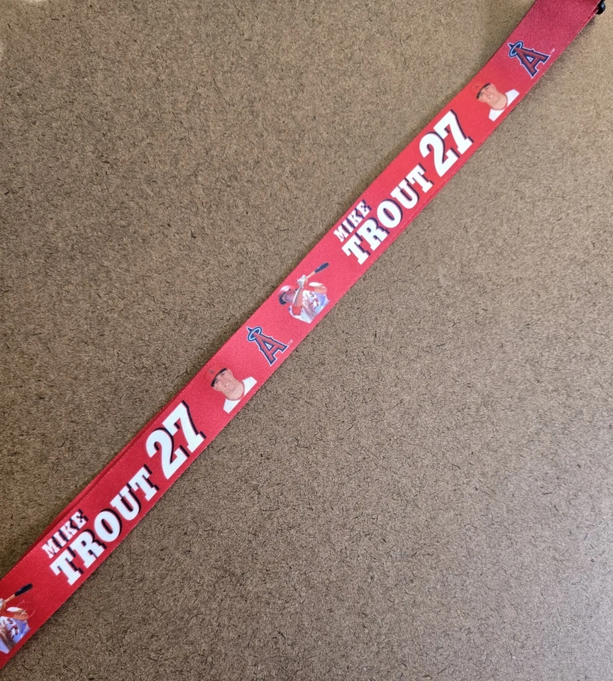 Mike Trout #27 Lanyard Los Angeles Angels LA 1" Wide Keychain Buckle FREE SHIP - Image 2 of 4