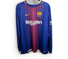 2017/18 Barcelona Nike Rakuten👺Football Shirt supreme class 2XL long sleeved⚽