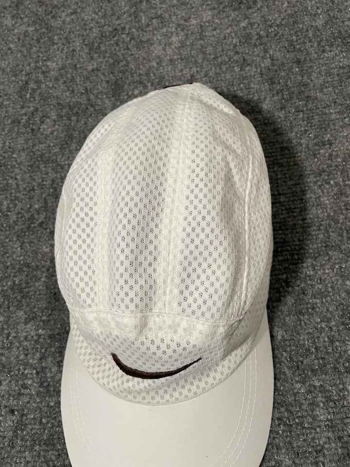 Gorra Nike Gorra Correa Trasera Malla Blanca 5 Paneles De Colección Swoosh Correr Foto 2 de 4