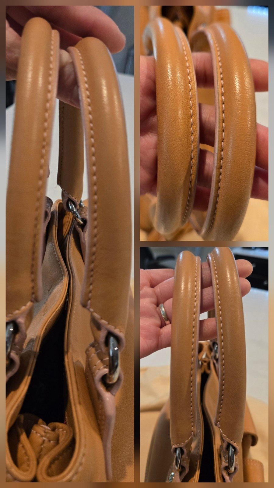 LOEWE Suede & Lambskin Leather Combi Anagram Hand… - image 15