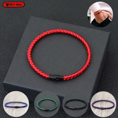 1pc Red Rope Magnetic Bracelet Unisex Lucky Wealth Prosperity Jewelry - NEW