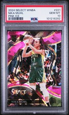 2024 PANINI SELECT WNBA PINK ICE #221 NIKA MUHL PSA 10