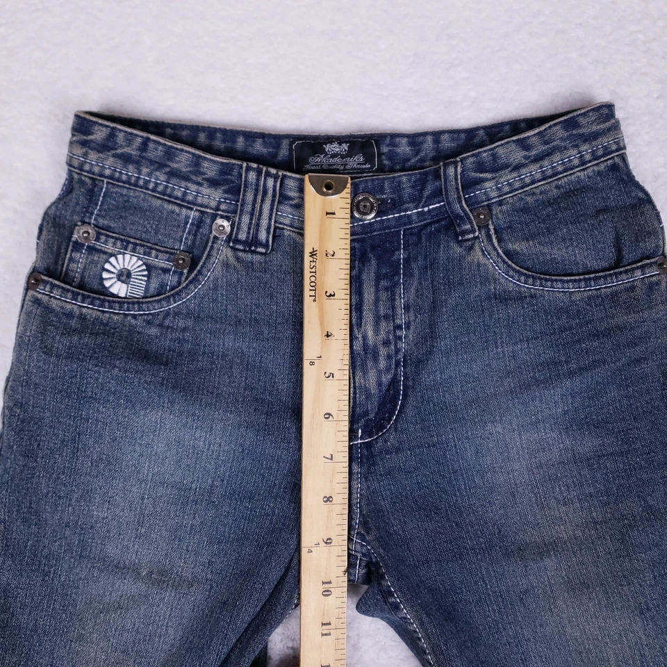 Shorts jeans Akademiks juvenil 14 azul folgado hip hop urbano streetwear - Imagem 3 de 4