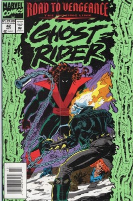 Marvel #42 Ghost Rider Road Vengeance CrossOver VF/VF+  - Glossy