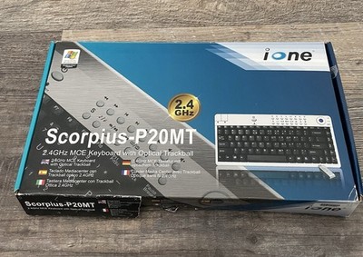 iOne Scorpius-P20MT 2.4GHz MCE Keyboard With Optical Trackball