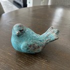 Ceramic Pottery Song Bird Turquoise/Teal/Blue Rustic crackle finish -Home Garden — photo 7