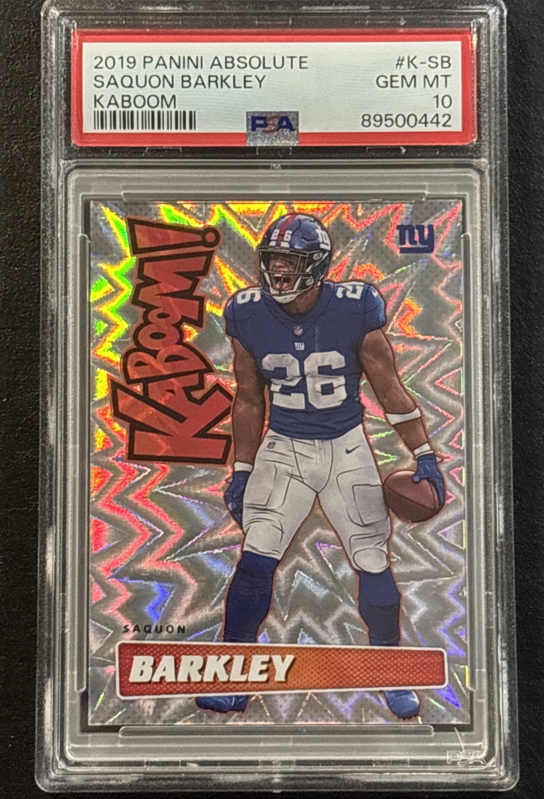 2019 Panini Absolute Kaboom Saquon Barkley #K-SB PSA 10 POP 14