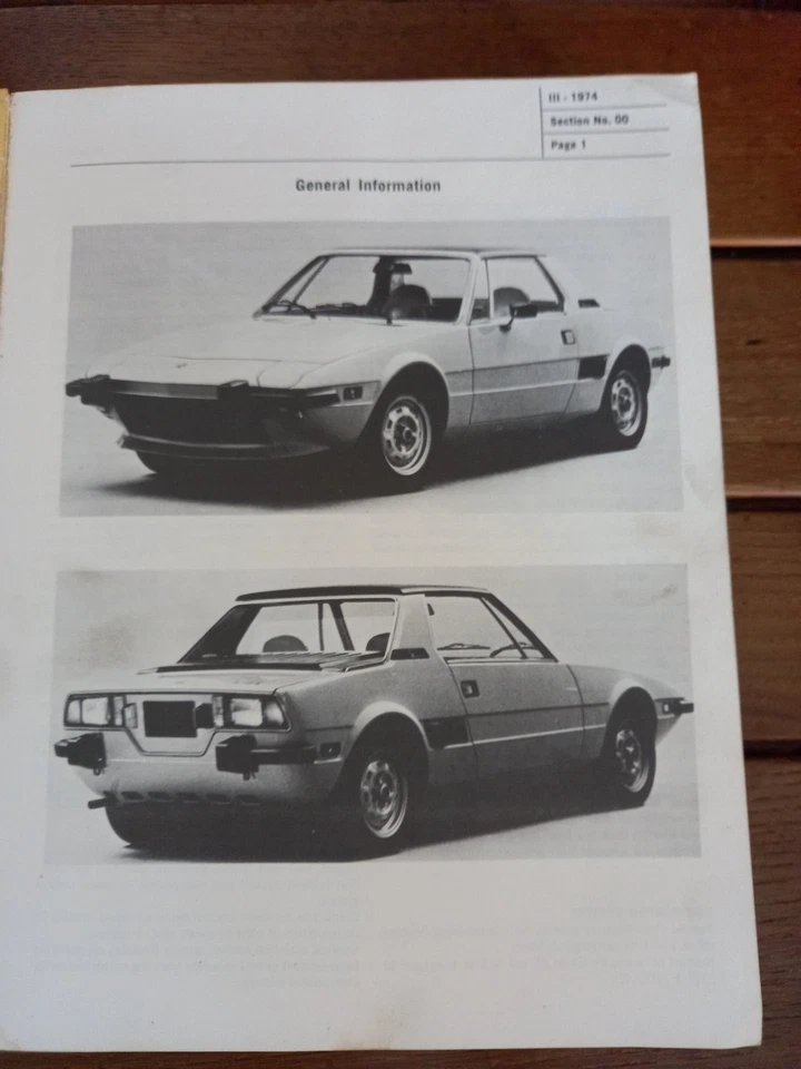 Manuale di Officina Assistenza 1974 al 1978 FIAT X 1/9 X1/9 X 1 9 Originale !! - Immagine 4 di 4