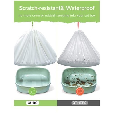 Convenient Drawstring Cat Pan Liners 24 Pack