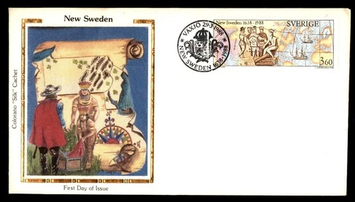 Mayfairstamps Sweden FDC 1988 Map New Sweden First Day Cover aaw_91999