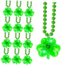 St Patricks Day Beads Accessories Light up St. Patrick's Day Green Beads, 12PCS