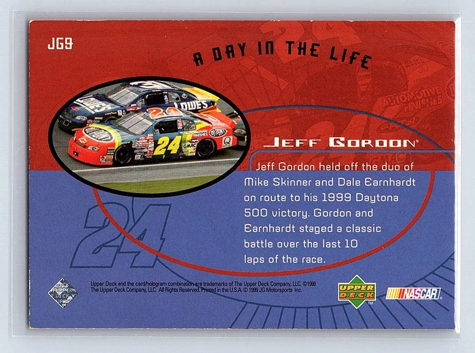 1999 Upper Deck Road to the Cup #JG9 Jeff Gordon A Day in the Life: Jeff Gordon - Image 2 of 2