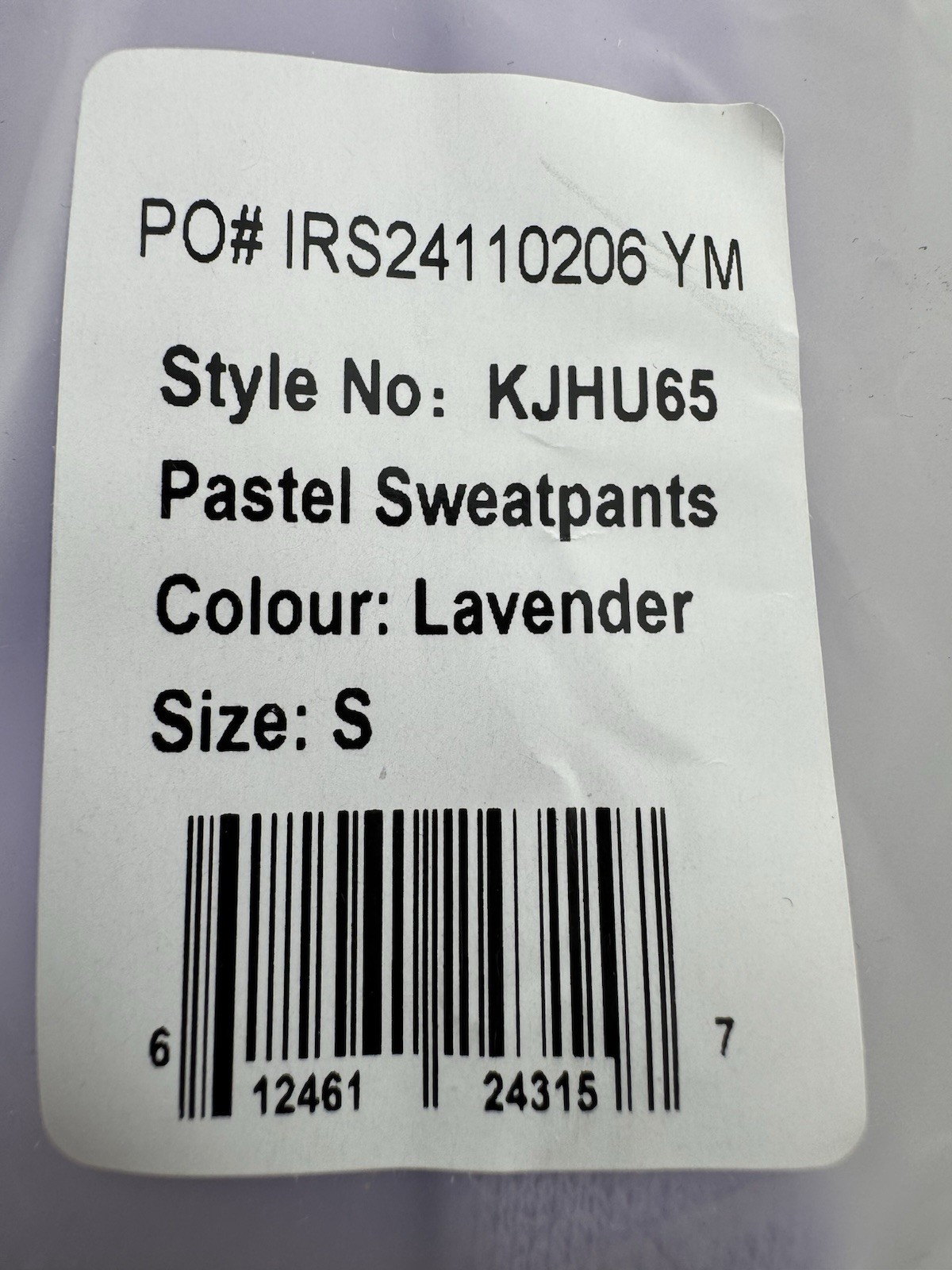 Comfrt Pastel Collection Sweatpants Lavender Purple Color Unisex NWT Size S NEW