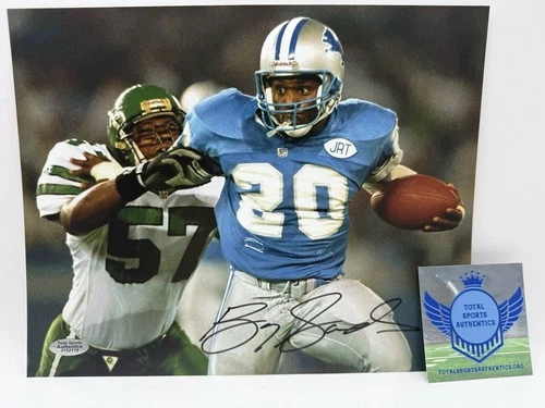 Barry Sanders SIGNED Detroit Lions NFL Hall of Fame 8x10 PHOTO TSA COA