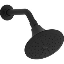 KOHLER Forte 1-Spray 5-5 in Fixed Shower Head Matte Black K-R10282-G-BL