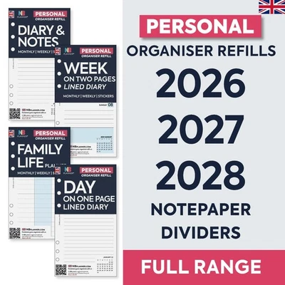 NBPLANNER 2026 | 2027 Filofax PERSONAL COMPATIBLE diary inserts refills