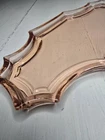 Gorgeous vintage pink depression glass Trinket Jewelry Creamer Sugar Coffee tray