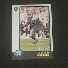Bowman Chrome Charles Woodson #181 Oakland Raiders 1998 NFL Football Card