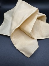 Vintage 100 Silk Beige/Ecru Handkerchief Made In England 16x15  