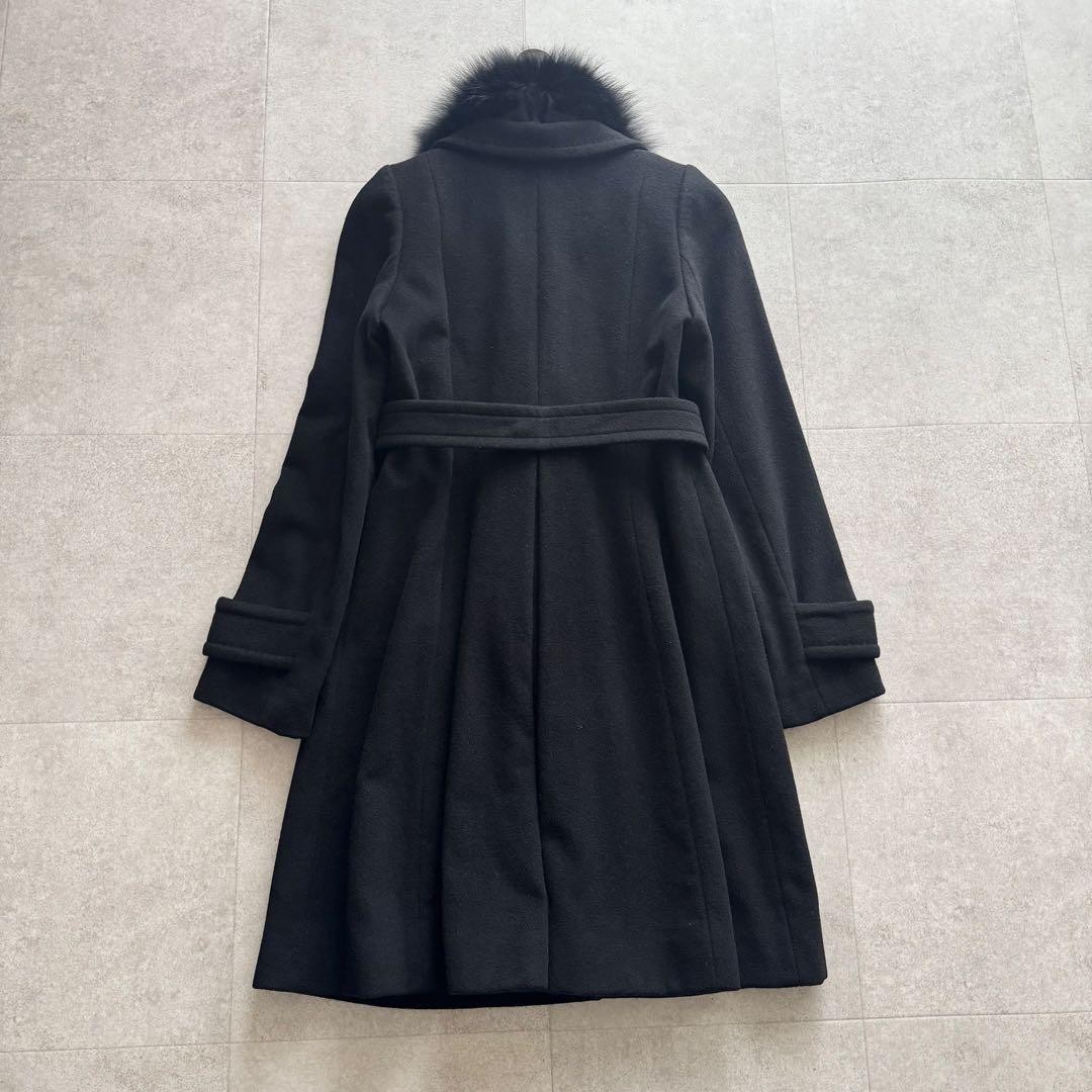 Burberry   Blue Label Long Coat Nova Check 100 Cashmere Black 38 thumbnail 8