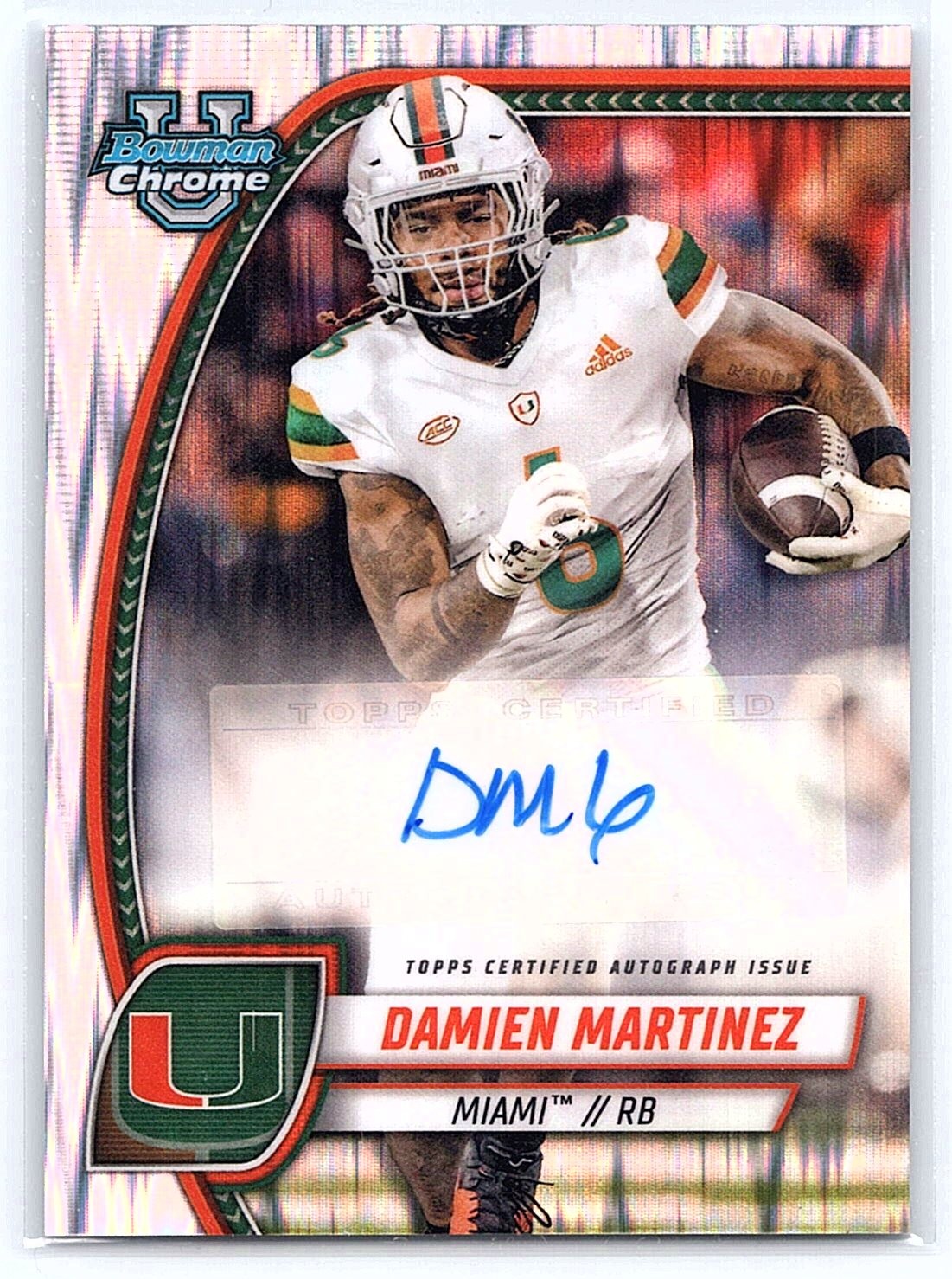 2024 Bowman University Chrome #PA-DMA Damien Martinez Auto Stealth Refractor