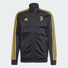 Image of Adidas Juventus DNA Track Suit Top Size Large HZ4965 BNWT Black Full Zip  765