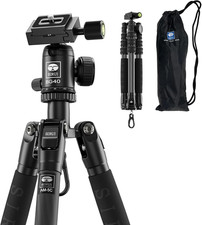 54"/137Cm Carbon Fiber Travel Tripod for Camera with 360  Ball Head
