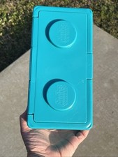 Vintage Chubs Baby Wipes Lego Blocks Stackable Storage Container Teal/Bluegreen
