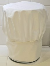 Adjustable Kids Chef Hat, Poly-Cotton Cooking Cap for Toddler, Preschooler White