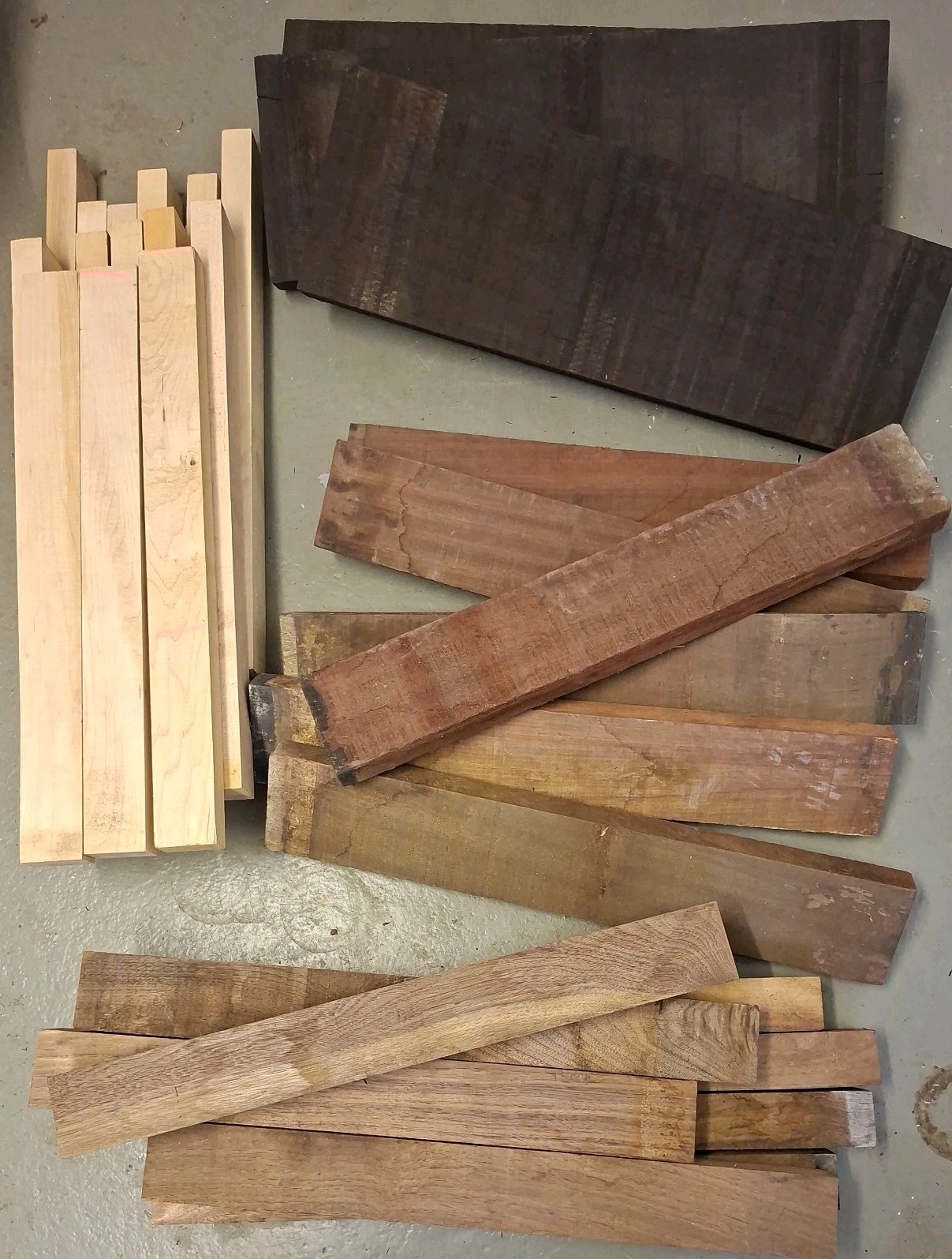 Wengué Padouk am. Can de nogal. Tablas de cortar de arce tablas listones (ver roble)