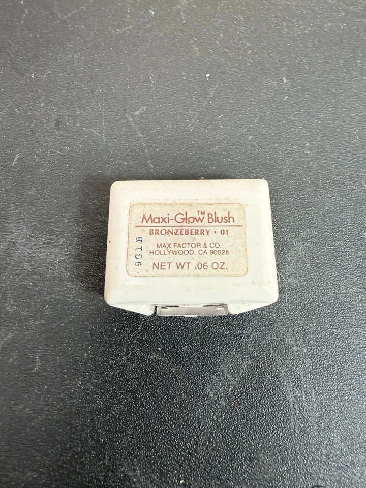 Vintage MAX FACTOR Maxi-Glow Blush Bronzeberry #1 RARO DIFÍCIL DE ENCONTRAR Foto 3 de 3