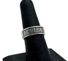 Vintage Mexico Unique 925 Sterling Silver Spinner Band Ring Size 7.75 ~ 7.5mm