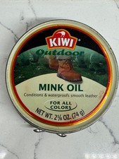 Kiwi Mink Oil Tin Container